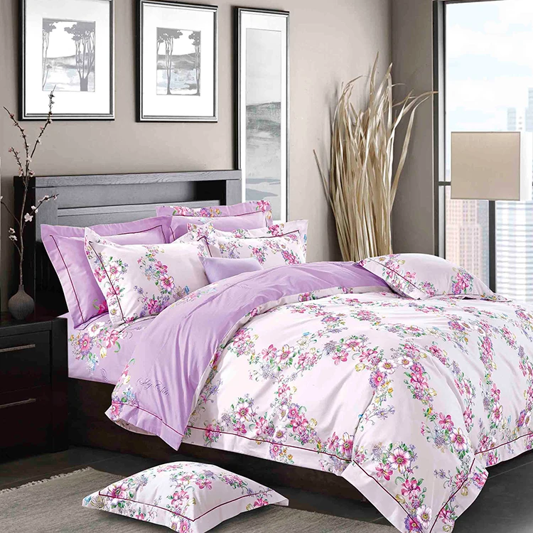 Cotton Sateen Printed Colorful Flower Floral Sets Bedding Set Buy