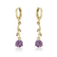 

98221 xuping 2019 new design 14k gold plated earring multi color, huggie drop earring jewelry women