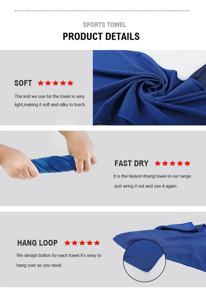 New Material 100% Polyester Microfiber Cooling Towel - Buy Cooling ...