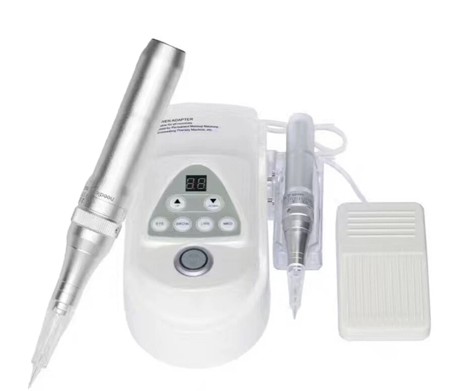 

New Needle Cartridge Digital Permanent Makeup Machine Pen, Silver