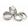 2 pieces thread screw titanium metal ring core blank for inlay
