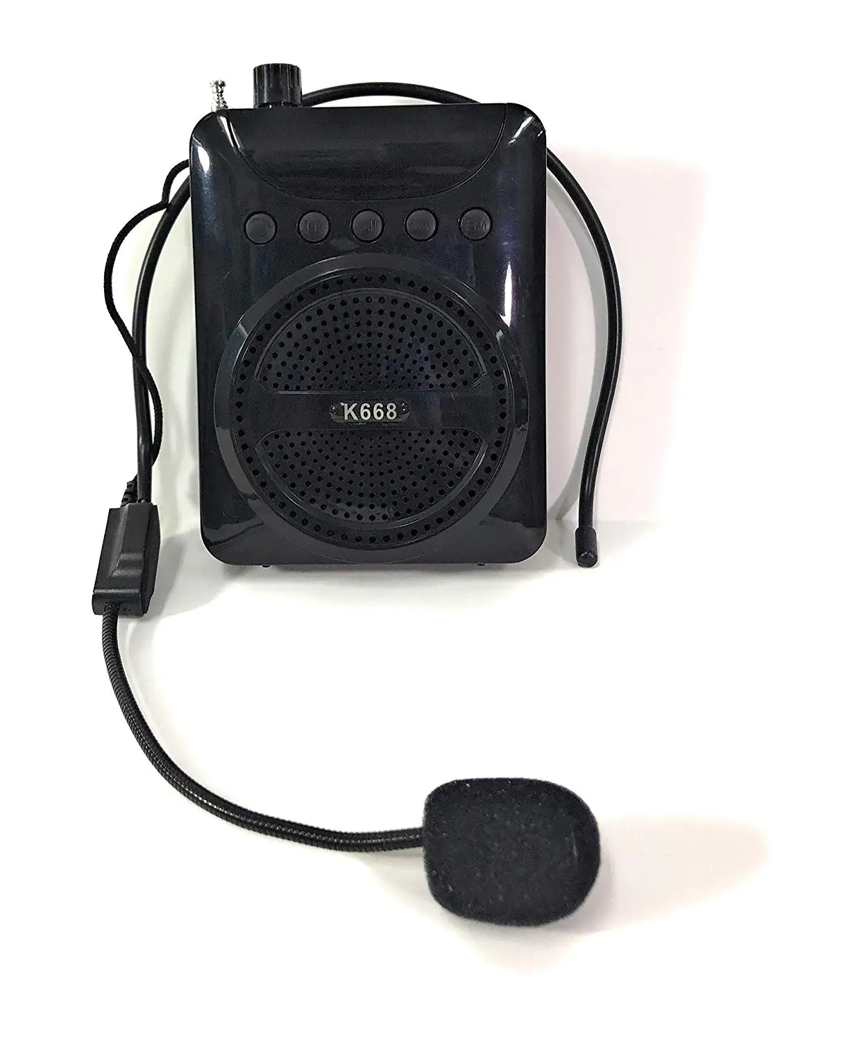 Black Kashoom K8 Smart Voice Amplifier Multifunction Loud Speaker Megaphone 