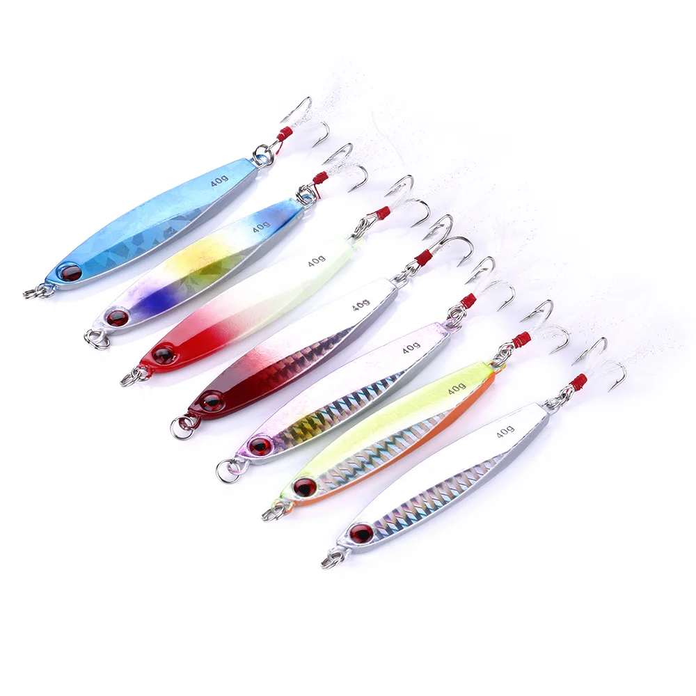 

Hengjia high quality metal jig head lead fishing lures vertical jigging lures, Picture