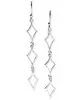 Long Sexy Silver Color Multiple Square Shapes Earring For Women