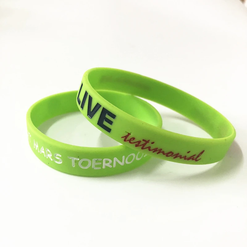 

100% Eco-Friendly Good Quality Wristband Debossed Silicone Bracelet, Customized color