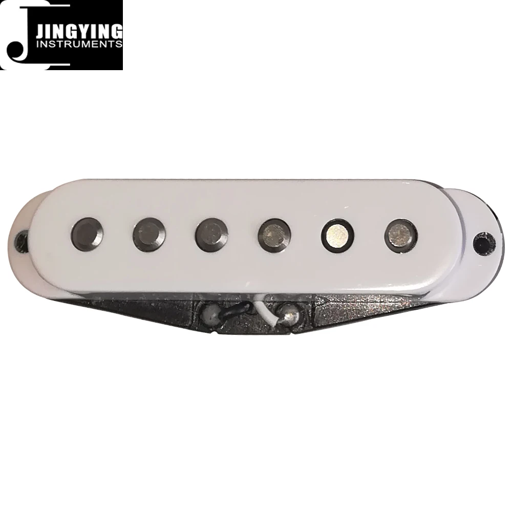 

Wholesale High Quality Factory Direct Sale S502 Flat Top Alnico 5 Rod and Plastic Bobbin Guitar Pickups, White