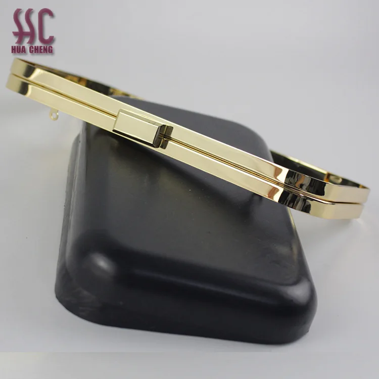 Shiny Light Gold Metal Clutch Frame,Box Clutch Frame Hardware Buy Box