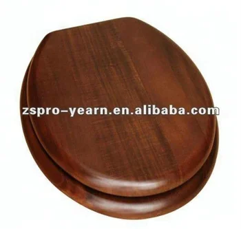 wooden toilet seat cover