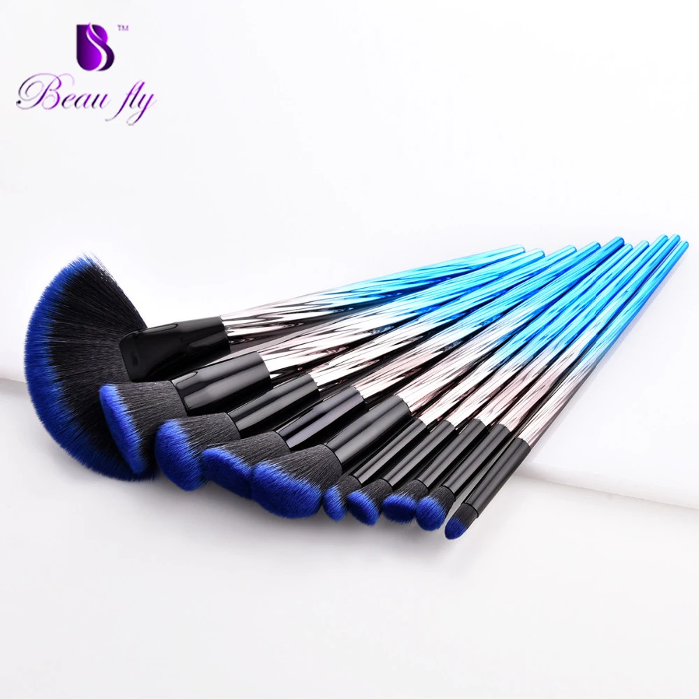 

Beaufly Best Selling 10pcs Cosmetic Brush Sets High Quality Professional Make Up Brushes, Customized color