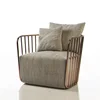 Wire gold single armchair