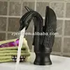 X8620B3 Deck Mounted Black Color and Swan Shape of Brass Basin Tap
