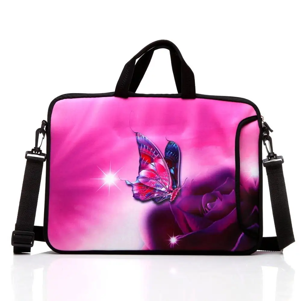 Custom Printed Neoprene Laptop Bag With Shoulder Strap For Laptop 