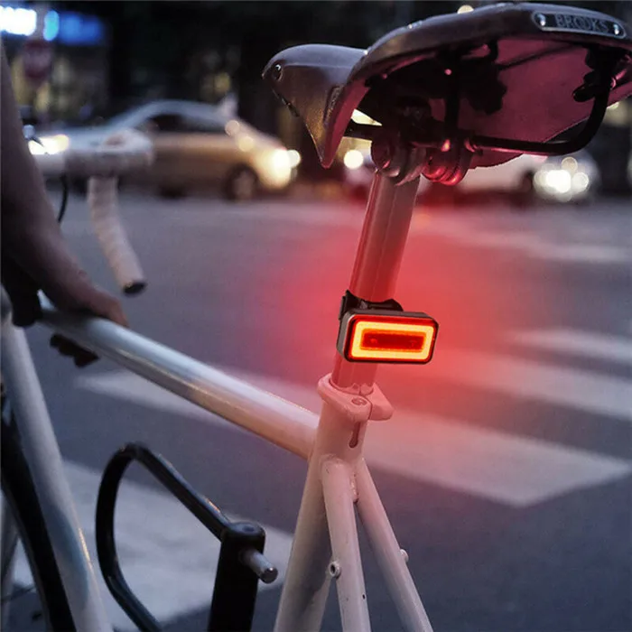 Smart Intelligent Sensitive Bike safety light USB Rechargeable COB LED Bike Tail Light Cycling Warning Rear Lamp