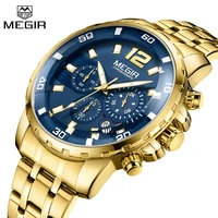 

New style MEGIR Quartz Men Watch Top Brand Luxury Military Sport Quartz Watches Clock Men Business Chronograph Men Watch 2068