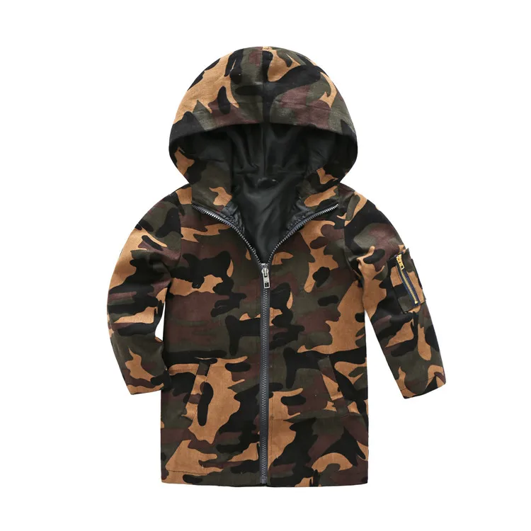 

spring fashion design kids child boys hoodie camouflage printed jacket coat, As pictures or customized