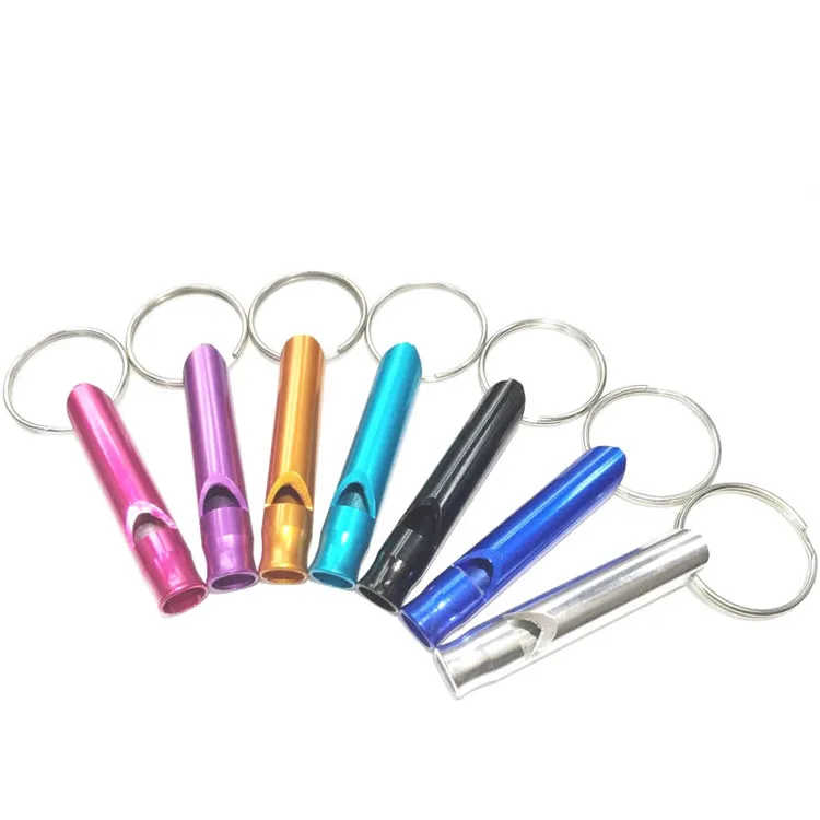 

Aluminium Alloy Whistle Survival Whistle Metal Whistle, Red purple yellow bule black silvery