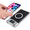 2018 new 8000mah premium digital display qi wireless dual USB out put 2.1A power bank charger