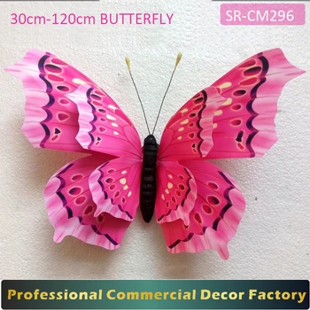 Custom Commercial 30 120cm Large Hanging Butterfly For Spring