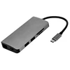 USB 3.1 Type C 9 ports hub Type C to Rj45 HDMI VGA 3.5mm 2*USB3.0A SD TF and Type C female adapter cable Factory price
