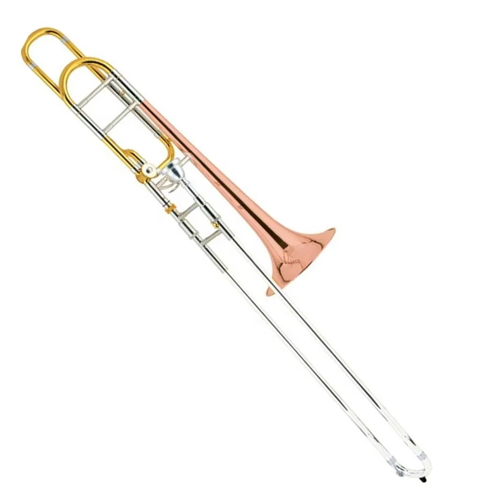 
High grade gold brass bell Tenor Tuning Slide Trombone  (62054227475)