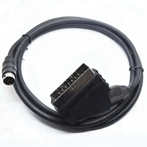 

Scart to Mini Din 9pin Scart Cable, Black, gray