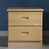 High quality finland pine wood bedroom furniture 2 drawers cabinet bed stand