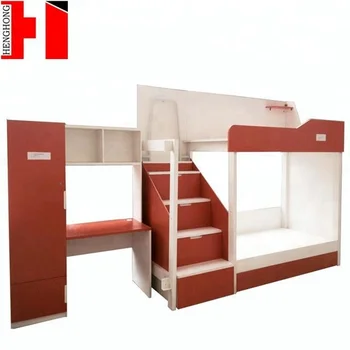 Easy Assembly China Smart Kids Bedroom Furniture Set With Desk