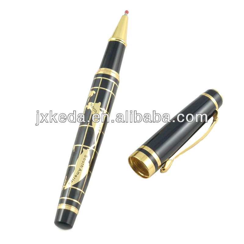 Upscale Personalized Metal Scratch World Map Pen Design Gift Totem