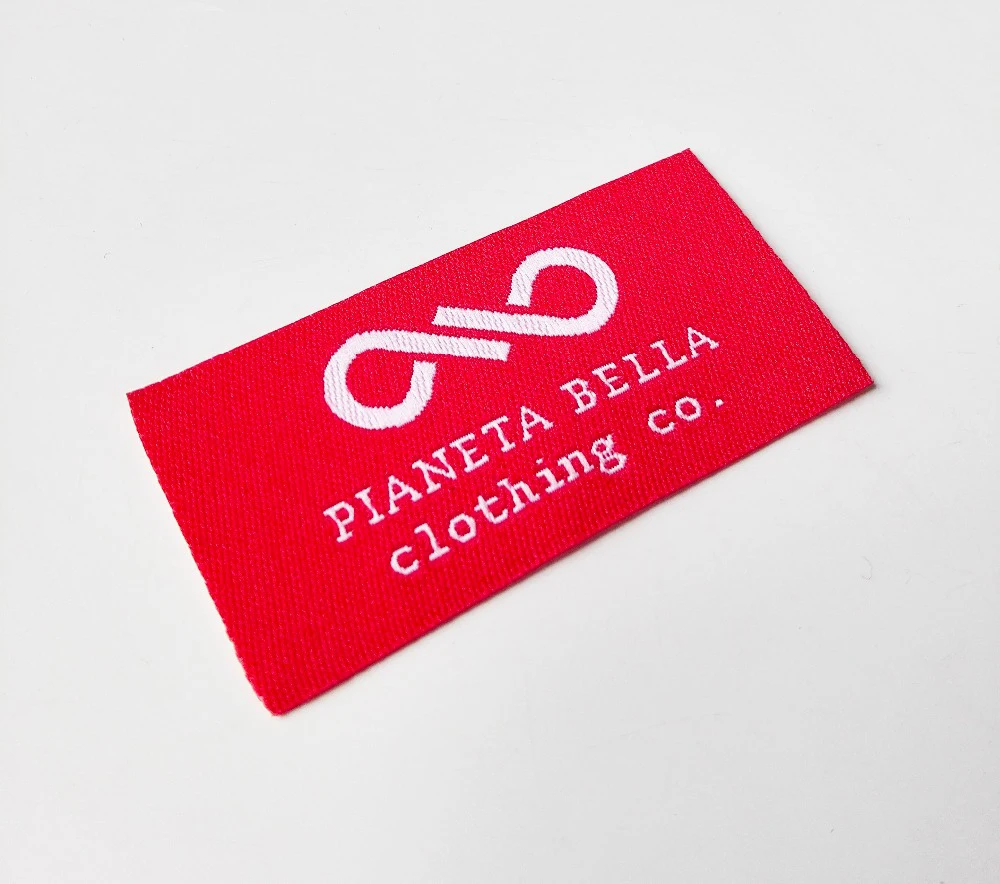 

wholesale garment woven label/tag/customized clothing embroidered logo/satin /silk printing, Custom