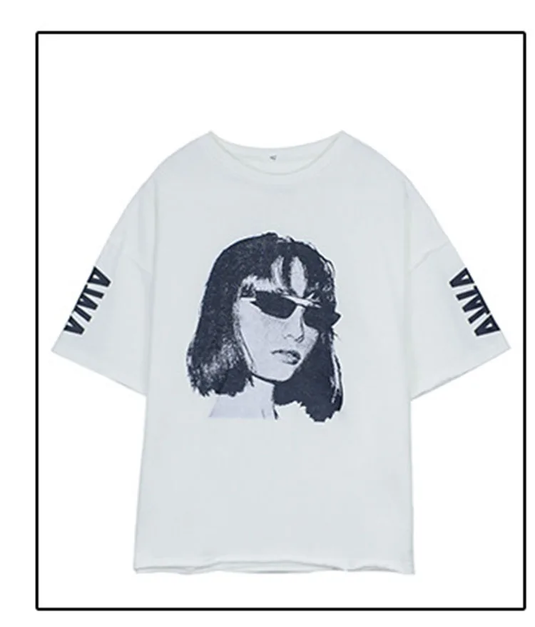 

New summer short sleeve cotton loose print street shirt