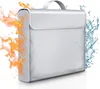 Multiple Interior Compartments Fire Safe Fireproof Document Bag With Silicone Coated