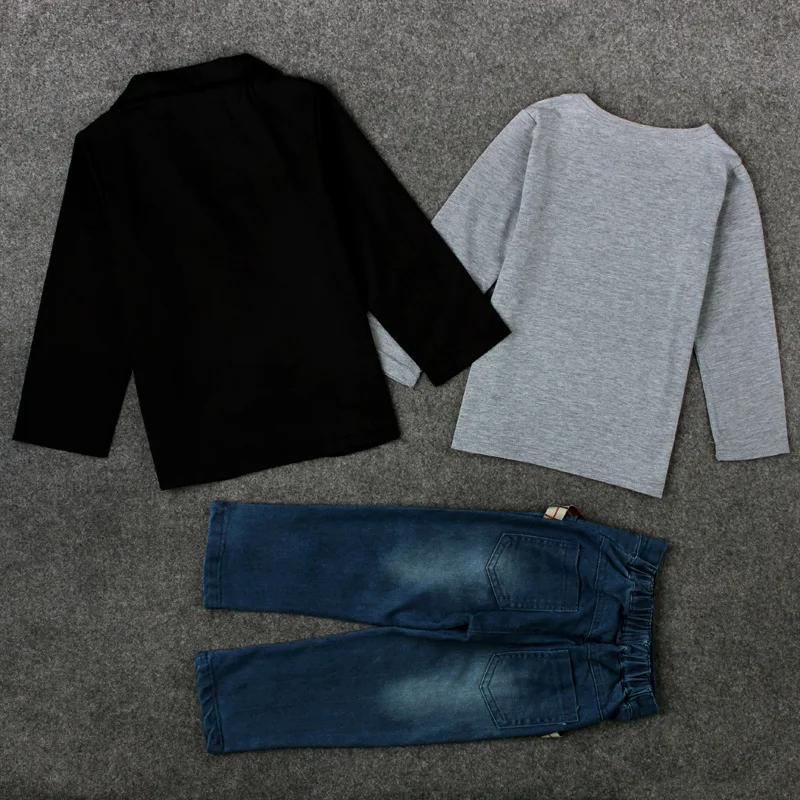 

Summer Casual Cotton long Sleeve Three-piece Suit Little Baby Boy Clothing boyset124