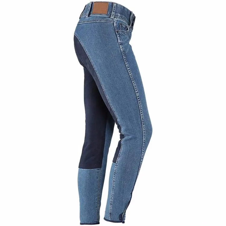 Vintage Denim Womens Horse Jodhpurs Riding Breeches Royal Wolf