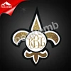 Shirt Saints Fleur De Lis Hot Fix Glitter Transfer