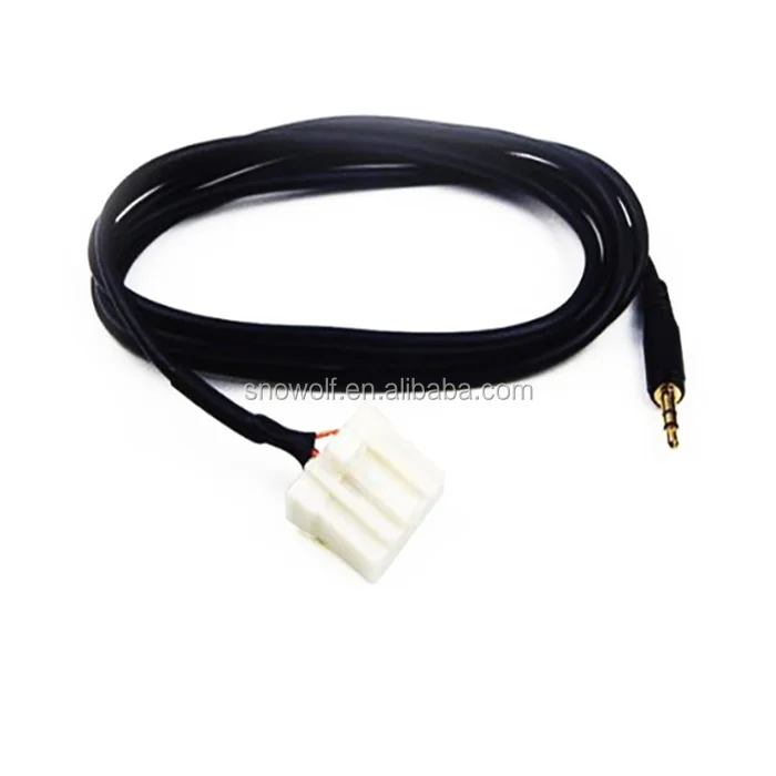 

New Car 3.5mm AUX Audio CD Interface Adapter Cable For Mazda 2 3 5 6 2006 2013, Black or can make any color you need