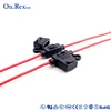 15A Add Circuit Mini Blade Fuse Box Holder ACS ATO ATC Piggy Back Tap Black with Red Wire Universal Car Accessories