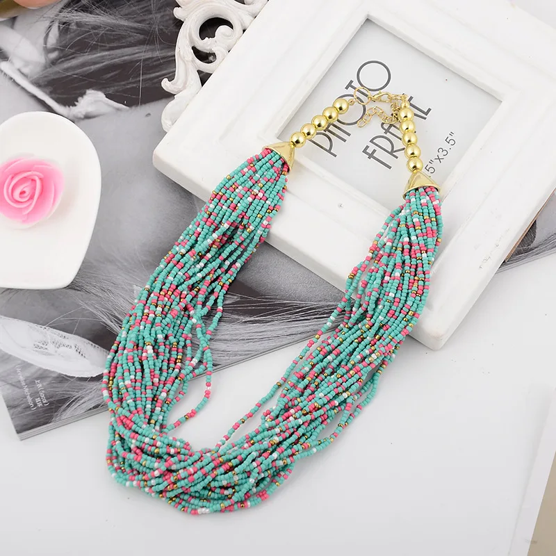 

CJ9147 Fashion small beads choker necklace have stocks