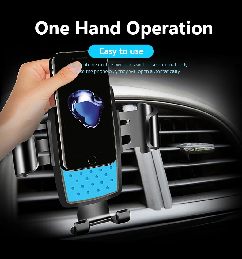 Car auto Air Vent Gravity Linkage Auto Lock and Auto Release One hand Operate Holder Cell Mobile Phone Universal Stand