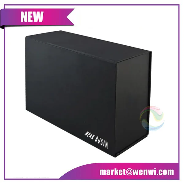 Shenzhen Black Printing Retail Small Gift Paper Cardboard Hair Extension Luxury Design Custom Logo Packaging Box