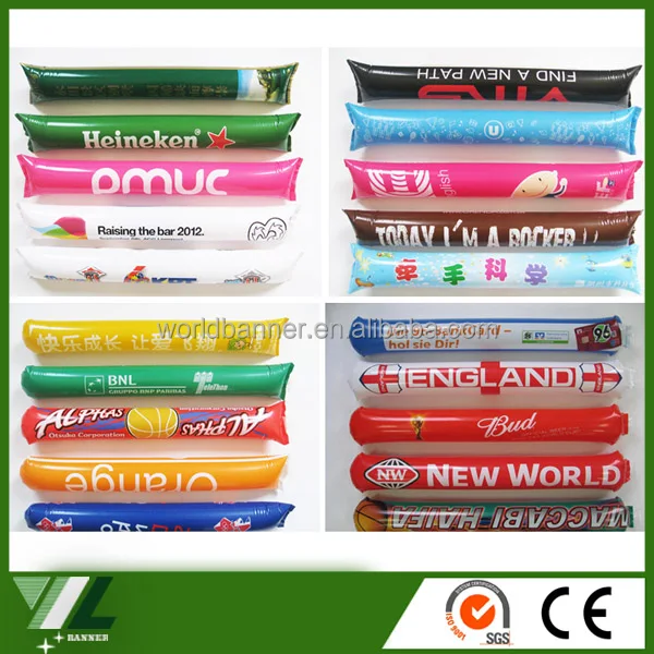 
custom hand held inflatable supporter cheer balloon stick 