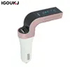 free shipping CAR BT FM Transmitter With TF/USB flash drives Music Player SD and USB Charger Features blue ray