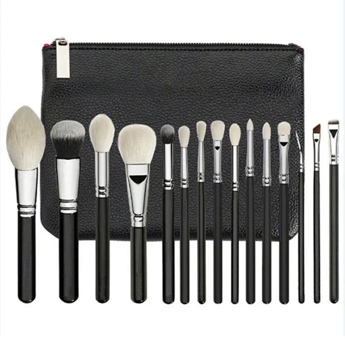 

Professional High Quality Black Wooden Handle Private Label Wholesale Makeup Brush Set