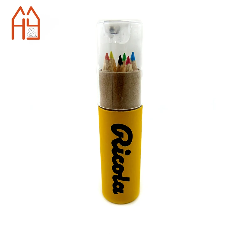 6 Different Colores Pencil Set With Sharpener Painting Pencils For Kids