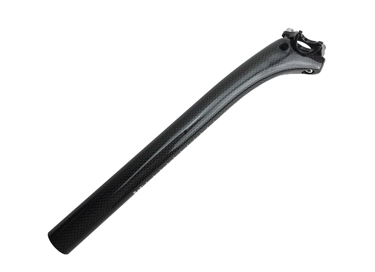 新的mtb 道路自行车座杆 3k 编织哑光/光面自行车碳座杆