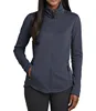 Customized Women's poly fleece Technical Moisture wicks sweat full Zip tops pullover base layer jacket
