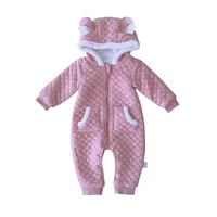 

H3867/Newborn clothes cute animal winter baby hooded jumpsuit