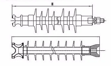 hot sell composite polymer 33kv pin insulator