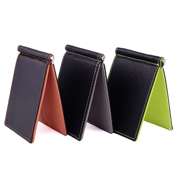 2017 Горячая Распродажа модные новые мужские Зажимы для денег доллар кошелек из искусственной кожи 2 сложить открытыми зажим для денег