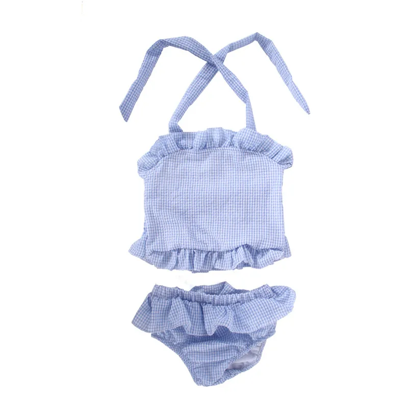 

Wholesale Baby Girls Seersucker Swimwear Two Piece Swimsuits, Pink, blue, mint, purple