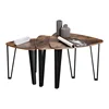 Wholesale Simple Design 3 Pc Coffee Table Set Nesting Side Tables Espresso